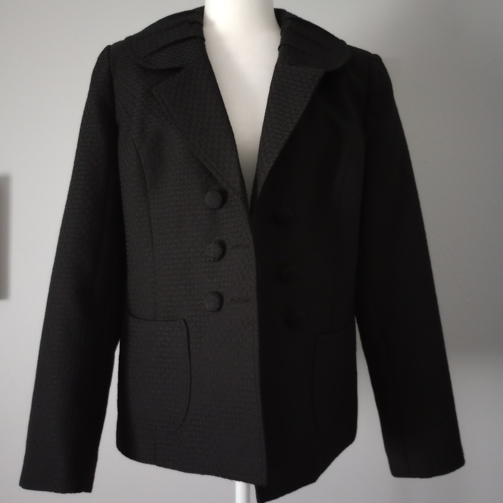 Giorgio Sant Angelo Blazer color black size 12 polyester pockets buttons